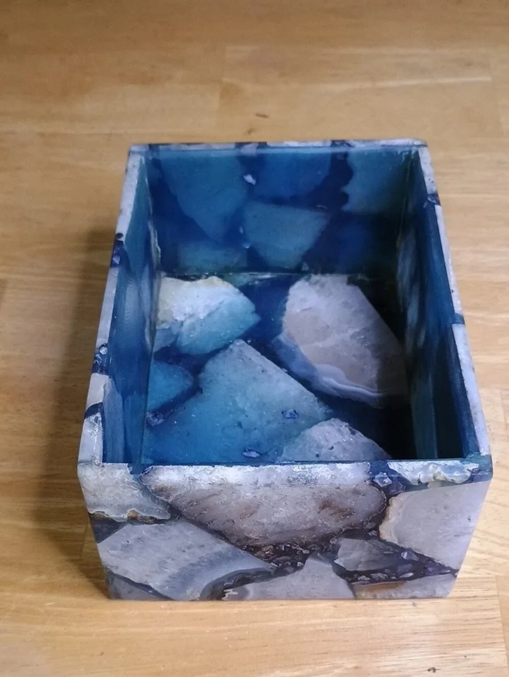 Blue Agate Decorative Trinket/Jewelry Box